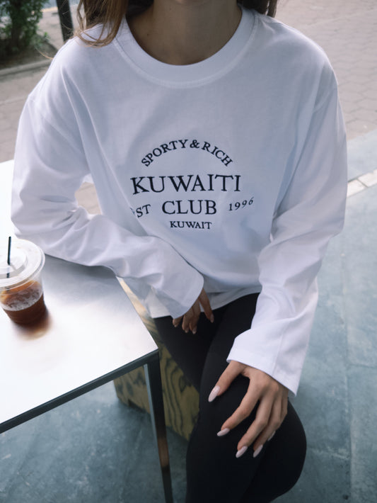 LOGO LONG SLEEVE T-SHIRT - WHITE